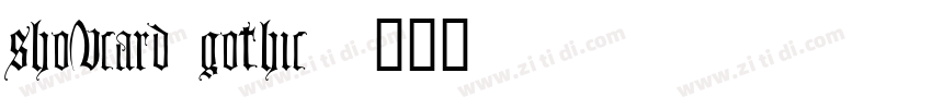 shoucard gothic字体转换